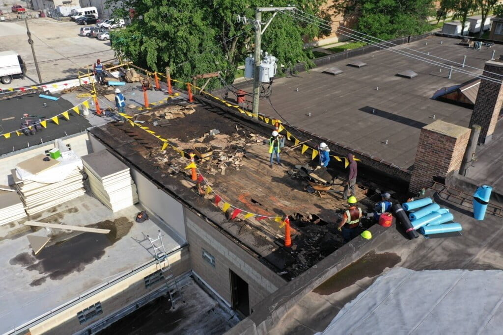 mod-bit roof installation