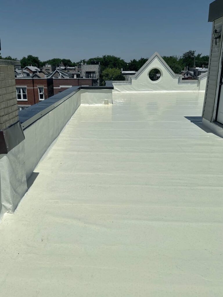 Flat Roof Coating Project using Castagra Ecodur+ - Chicago